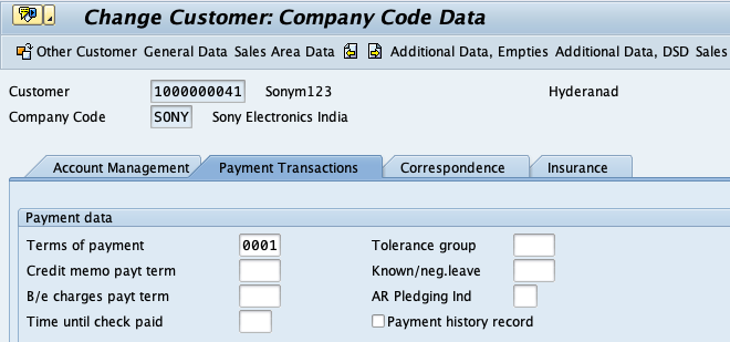 Assign Payment Terms to Customer or Vendor Master